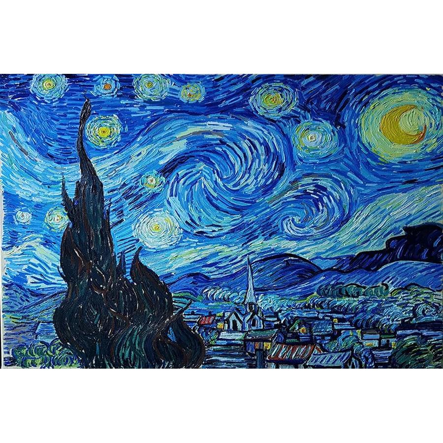 Fondo de Vinilo Noche Estrellada Van Gogh 270x180cm Decoración