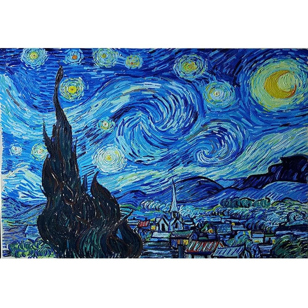 Fondo de Vinilo Noche Estrellada Van Gogh 270x180cm Decoración