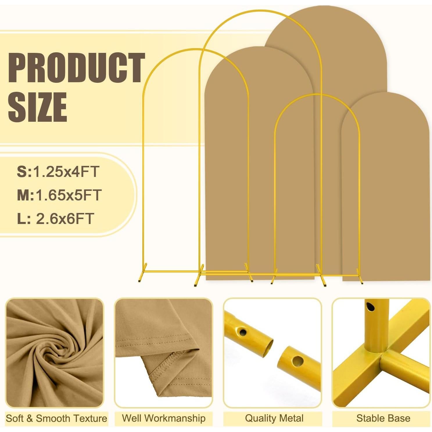 Soporte de Arco de Metal MODFUNS con Cubierta Caqui 4-6ft
