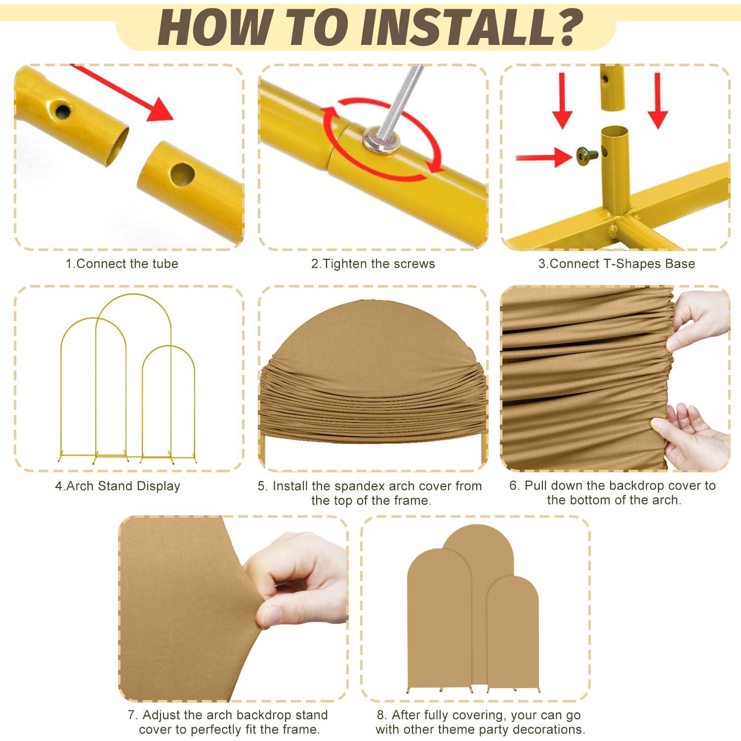 Soporte de Arco de Metal MODFUNS con Cubierta Caqui 4-6ft