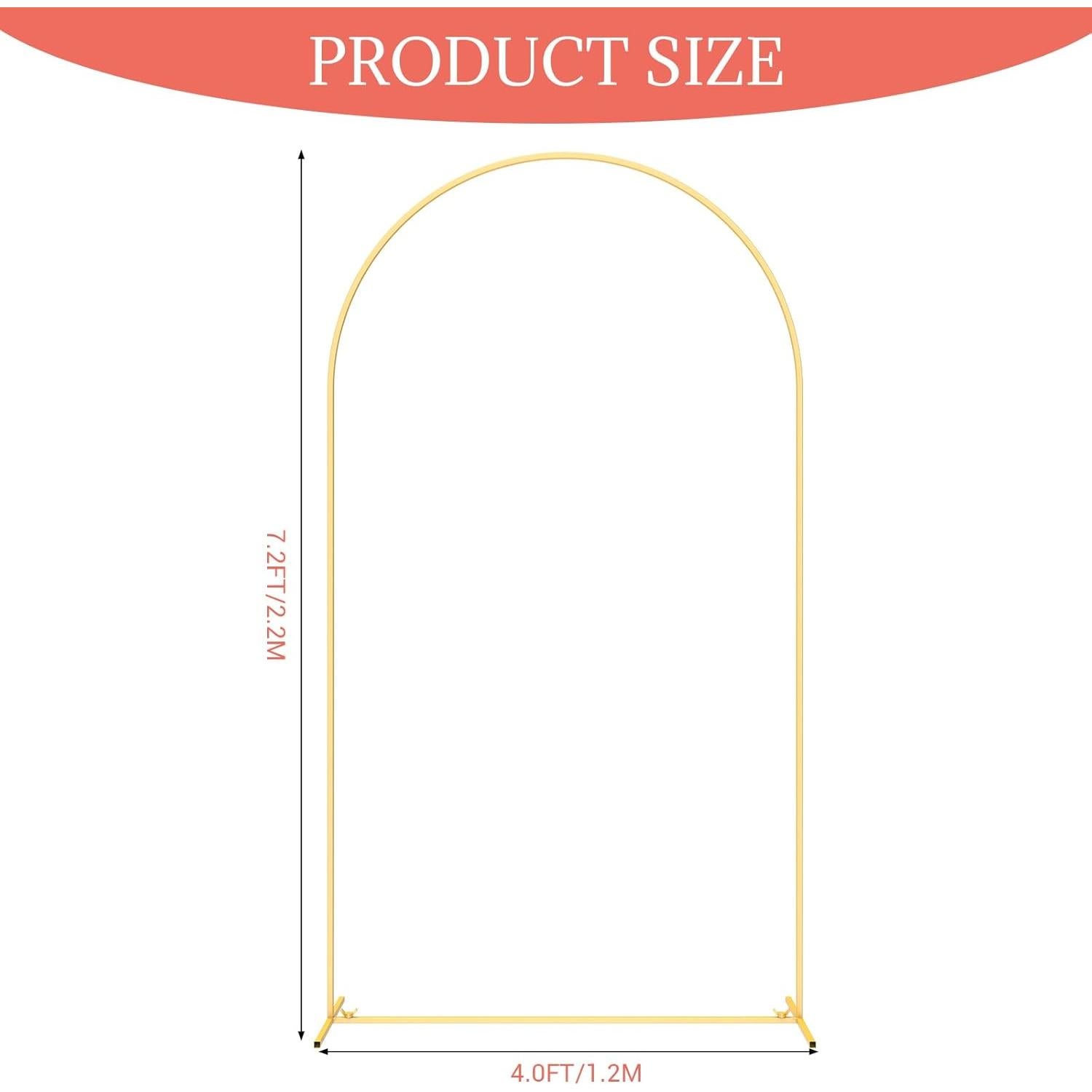 Soporte de fondo de arco dorado ITEFDTUTNE 2.58kg 7.2x1.2m