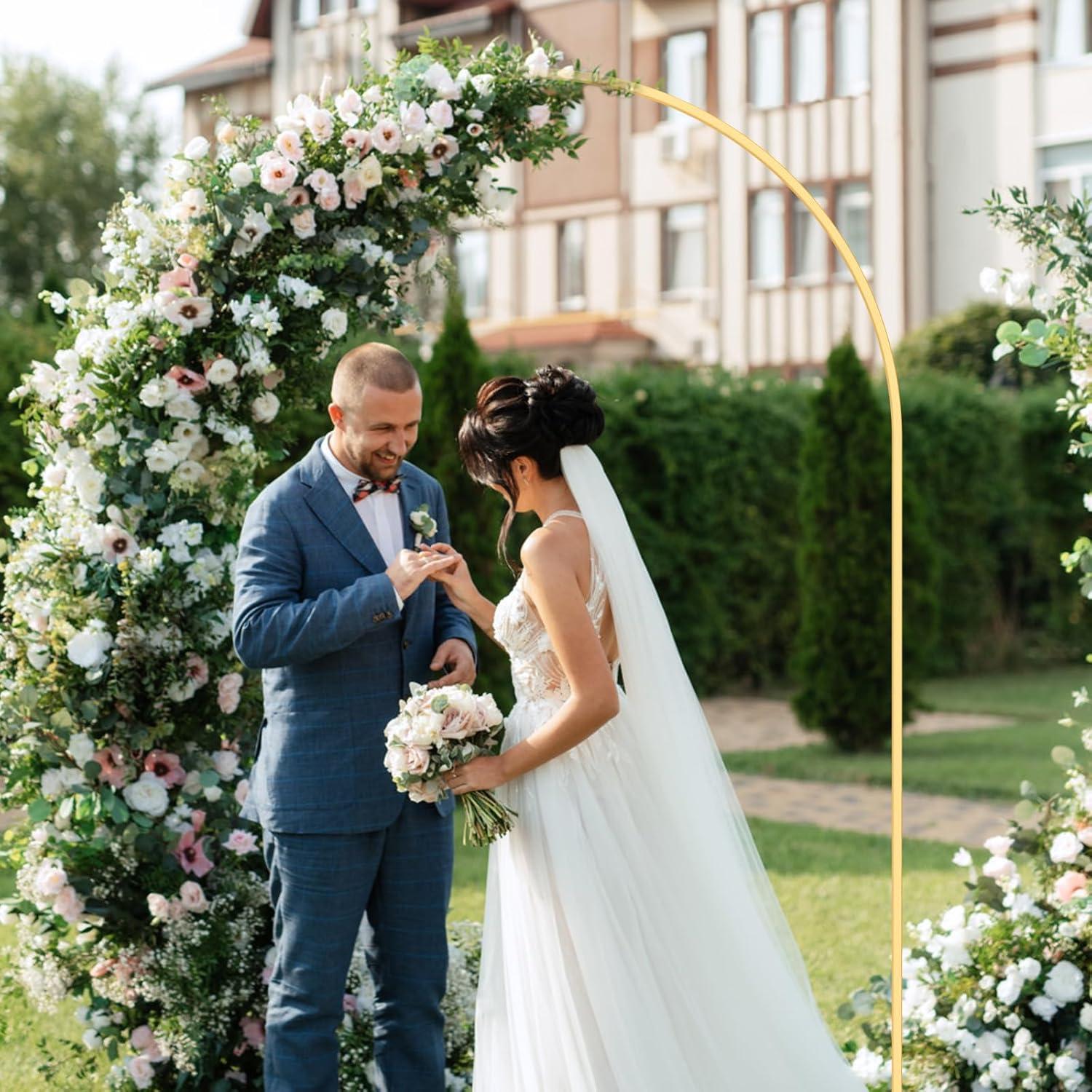 Soporte de fondo de arco dorado ITEFDTUTNE 2.58kg 7.2x1.2m