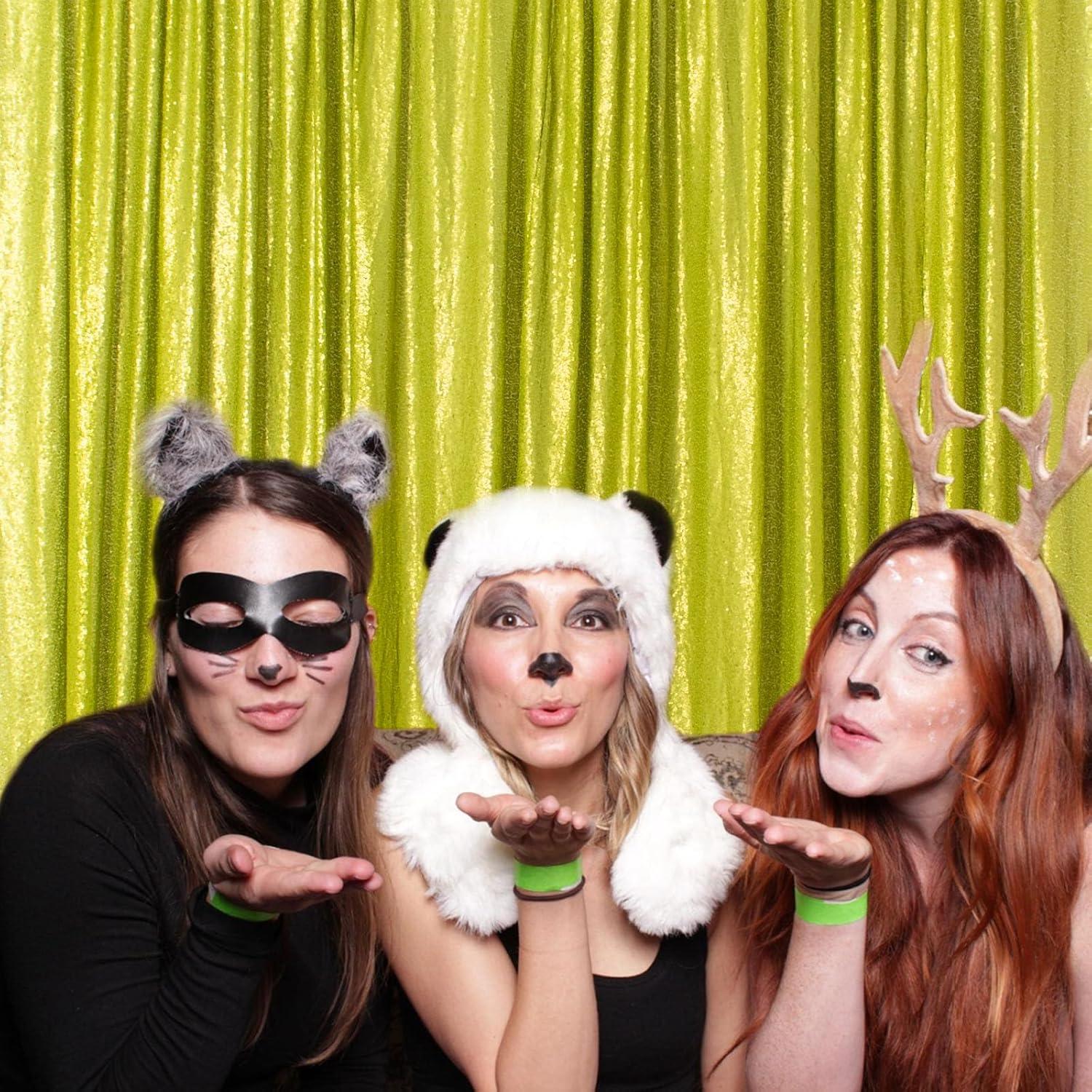 Fondo Fotográfico Verde Lima 213x122 cm - Lentejuelas Reutilizables