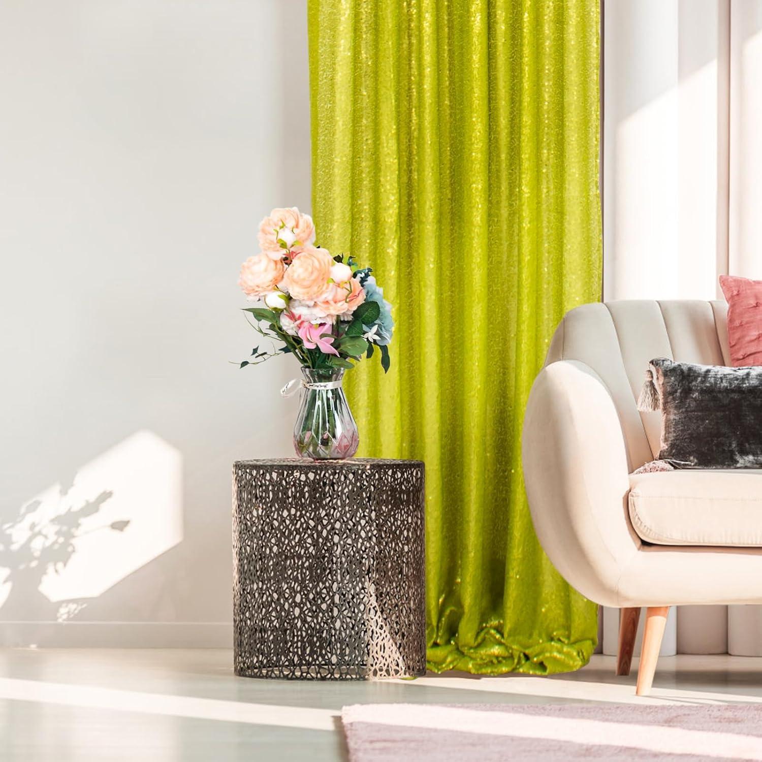 Fondo Fotográfico Verde Lima 213x122 cm - Lentejuelas Reutilizables