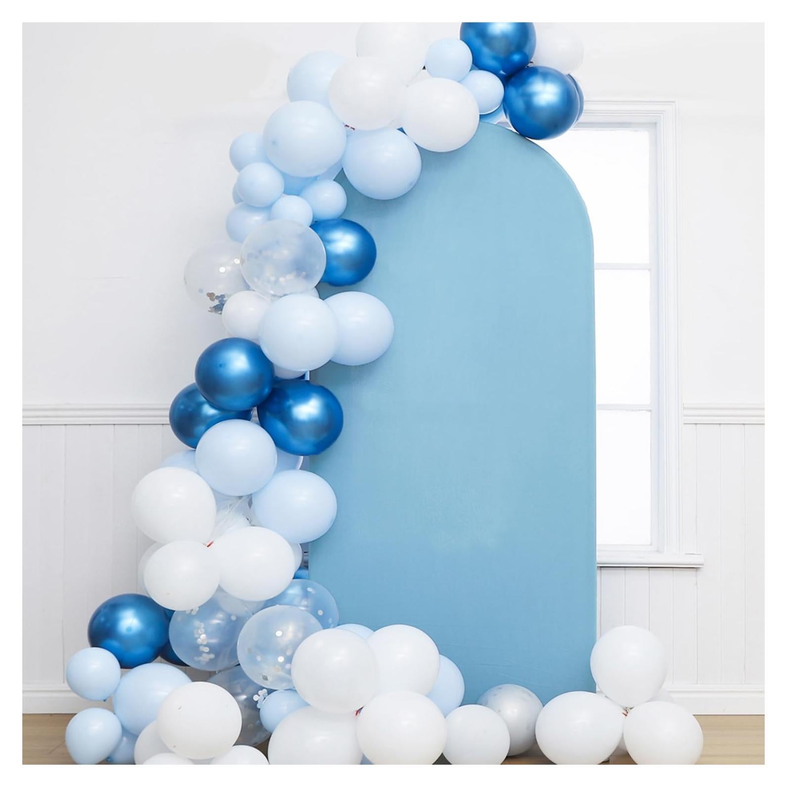 Cubierta de fondo arqueado spandex azul bebé 1.83 m JKDMJF