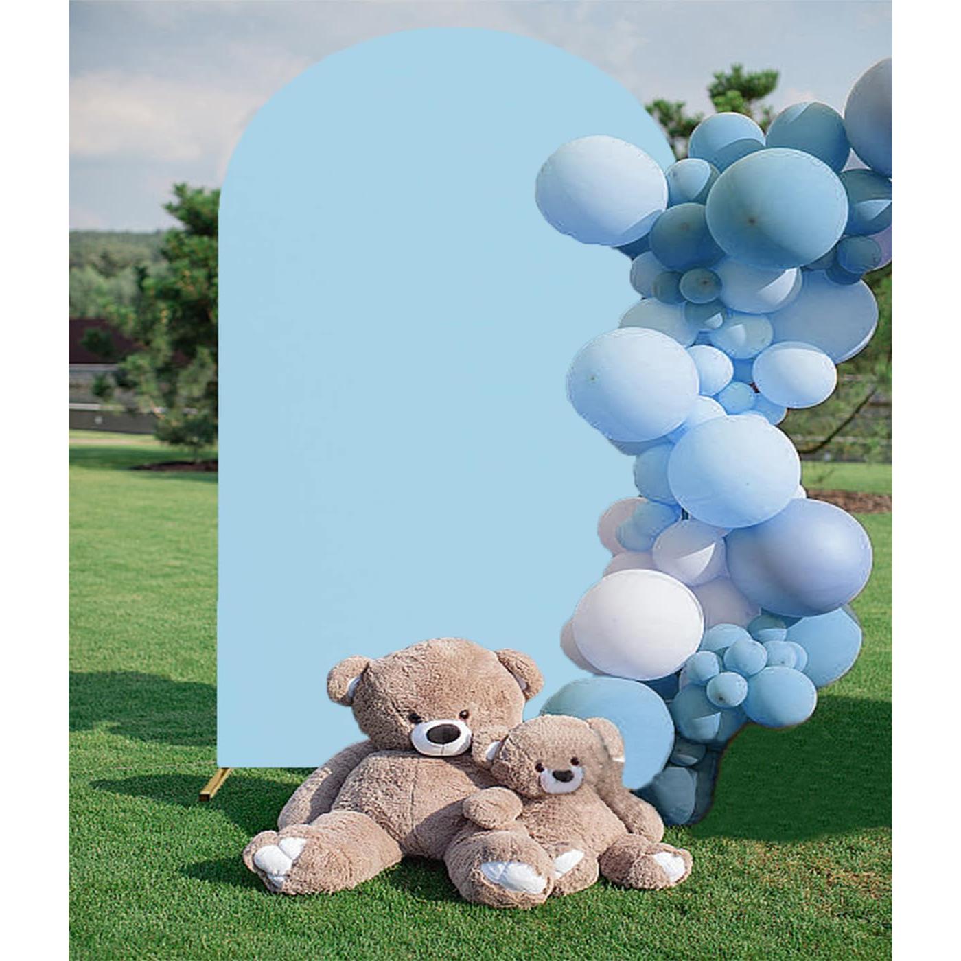 Cubierta de fondo arqueado spandex azul bebé 1.83 m JKDMJF