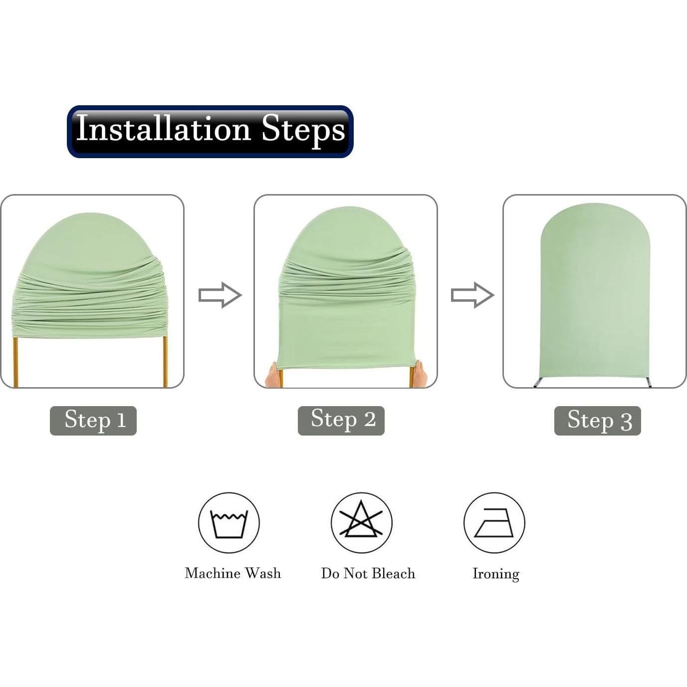 Cubierta de fondo arqueado spandex azul bebé 1.83 m JKDMJF