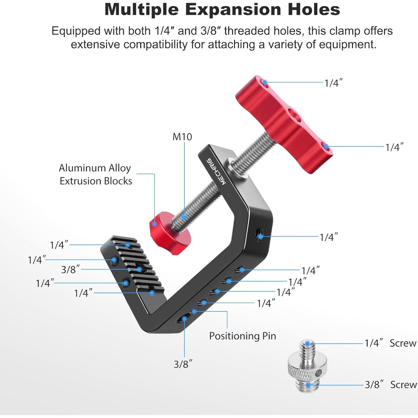 Soporte de cámara de escritorio Mechrig con abrazadera C 60mm