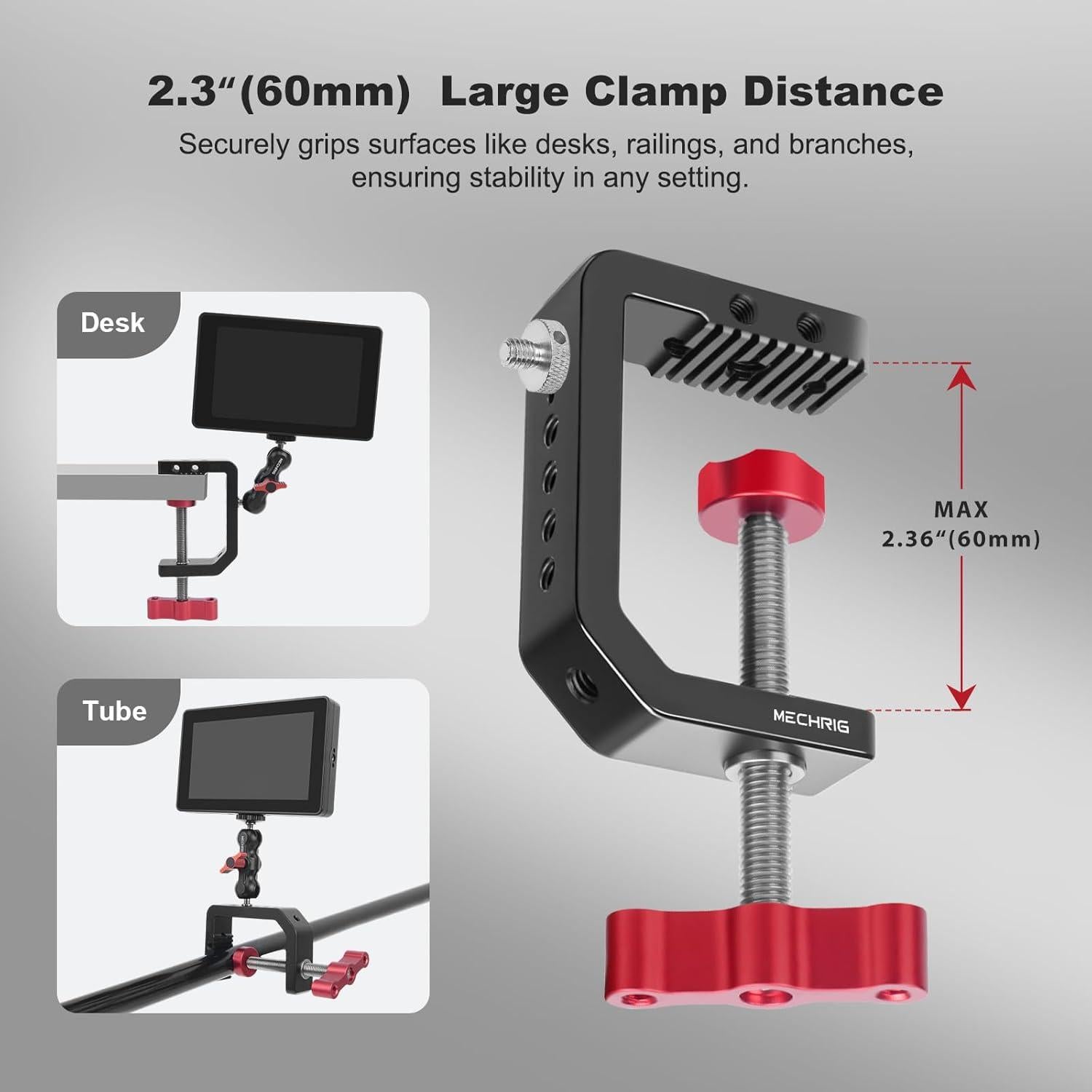Soporte de cámara de escritorio Mechrig con abrazadera C 60mm