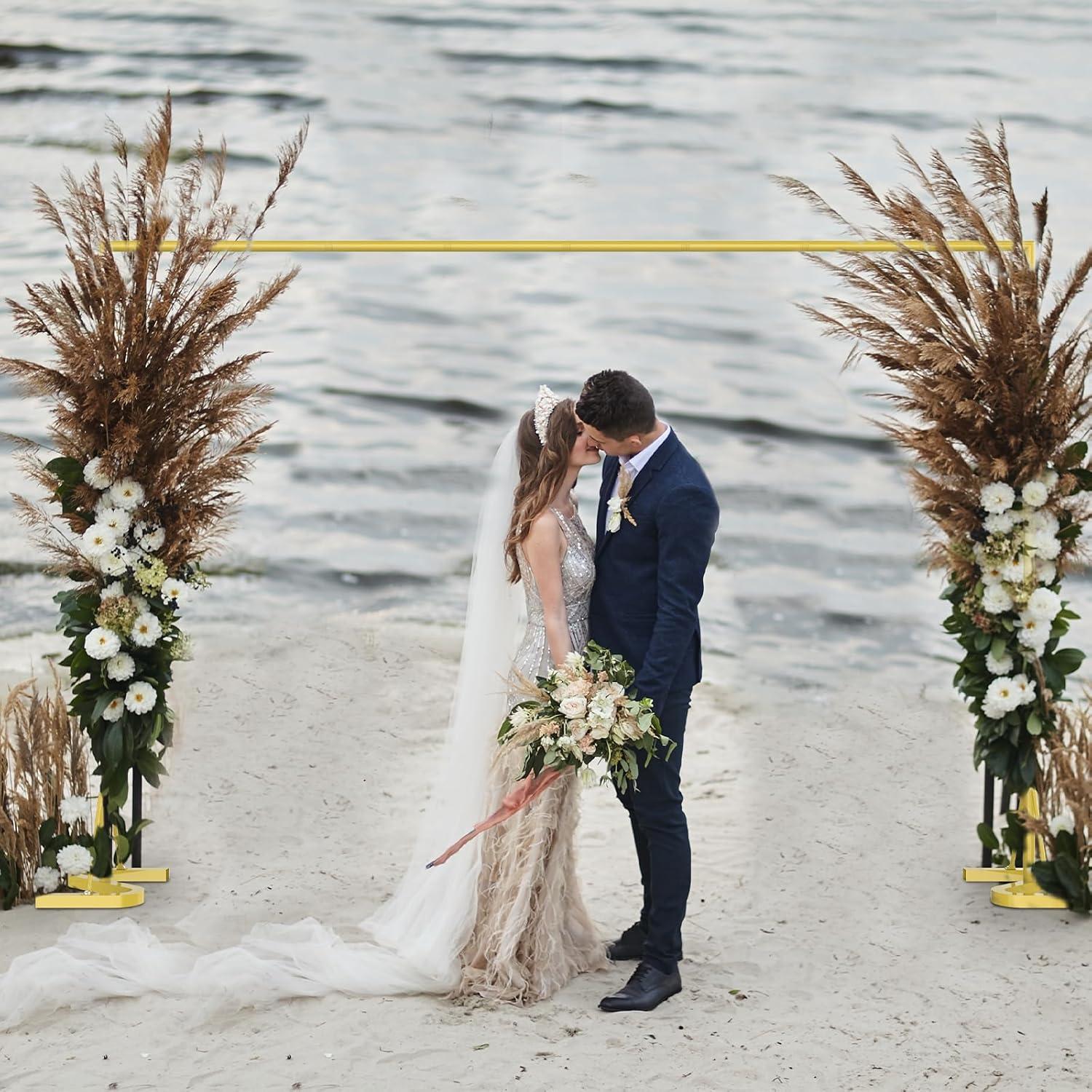 Soporte de Fondo Dorado Fogein 3.05m Metal Resistente