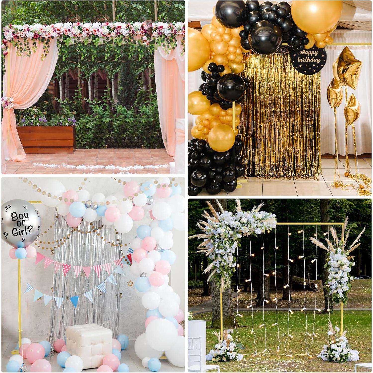 Soporte de Fondo Dorado Fogein 3.05m Metal Resistente