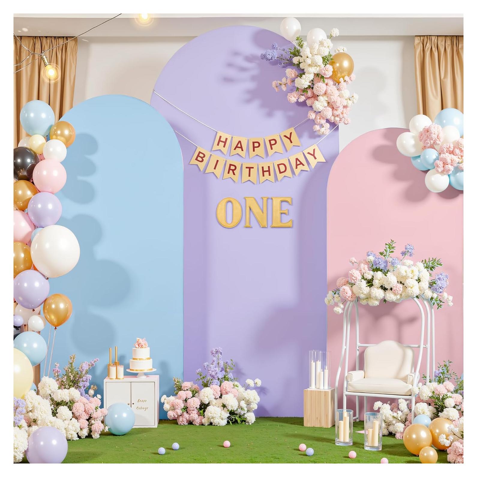 Juego de 3 Fundas de Fondo Arco Spandex Gogoparti 1.83m 1.52m 1.22m