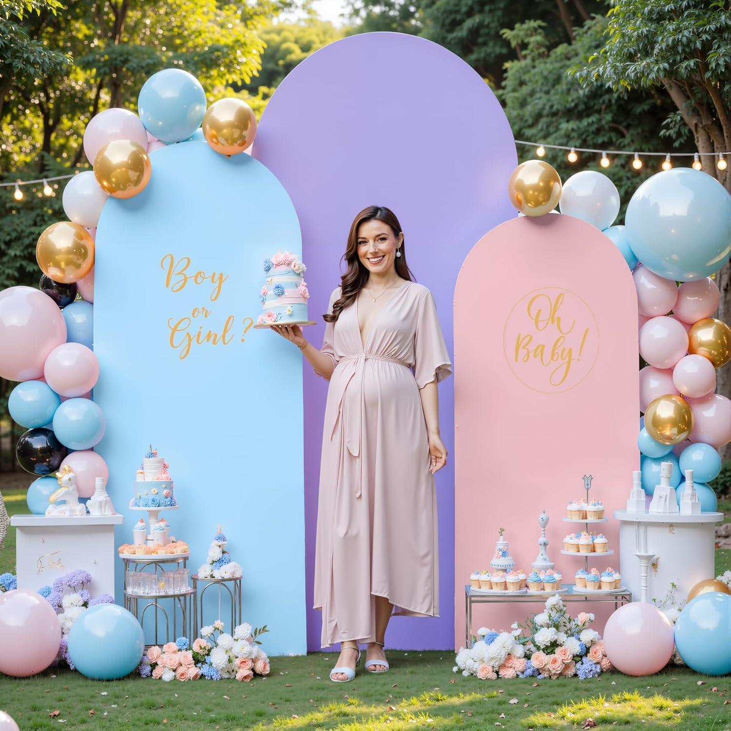 Juego de 3 Fundas de Fondo Arco Spandex Gogoparti 1.83m 1.52m 1.22m