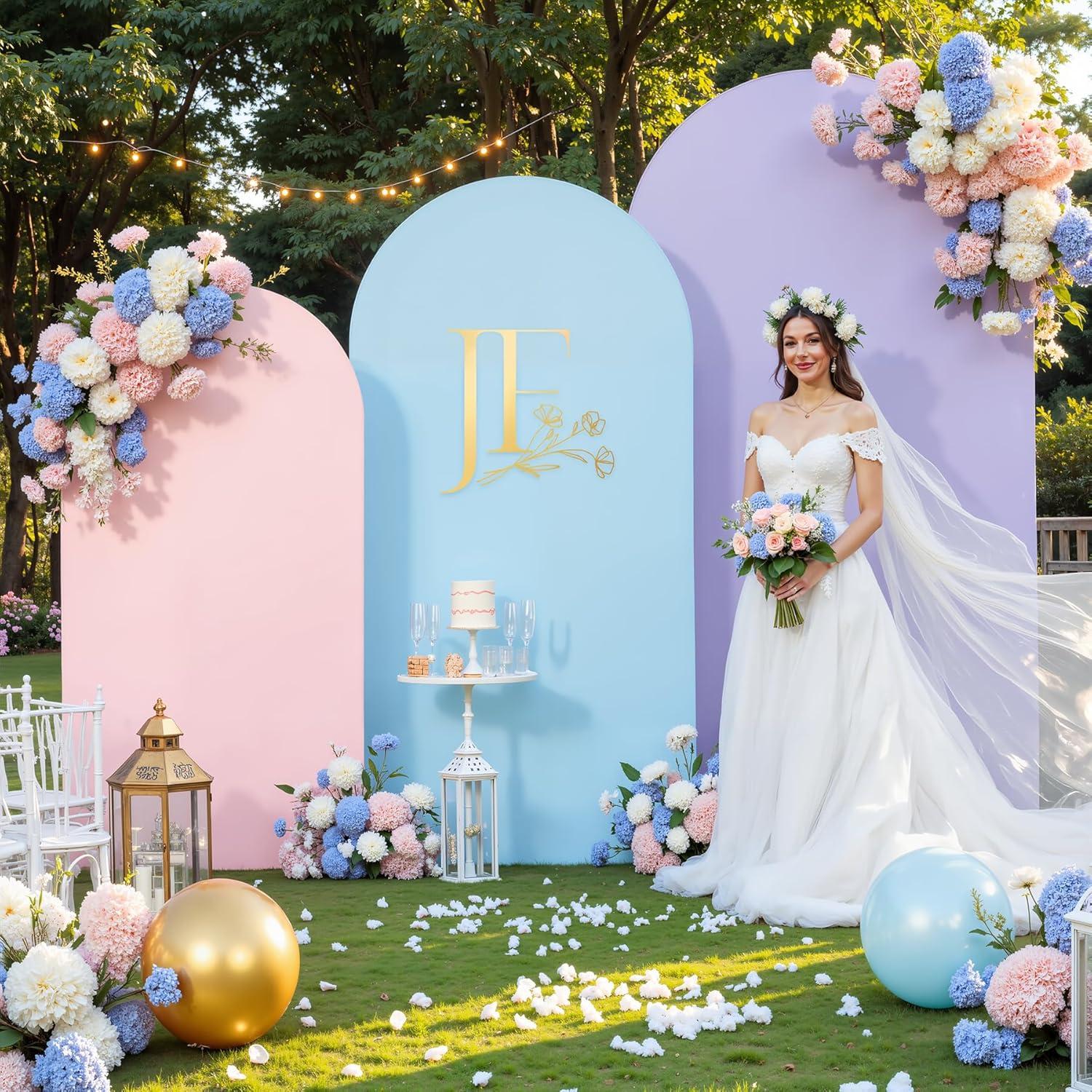 Juego de 3 Fundas de Fondo Arco Spandex Gogoparti 1.83m 1.52m 1.22m