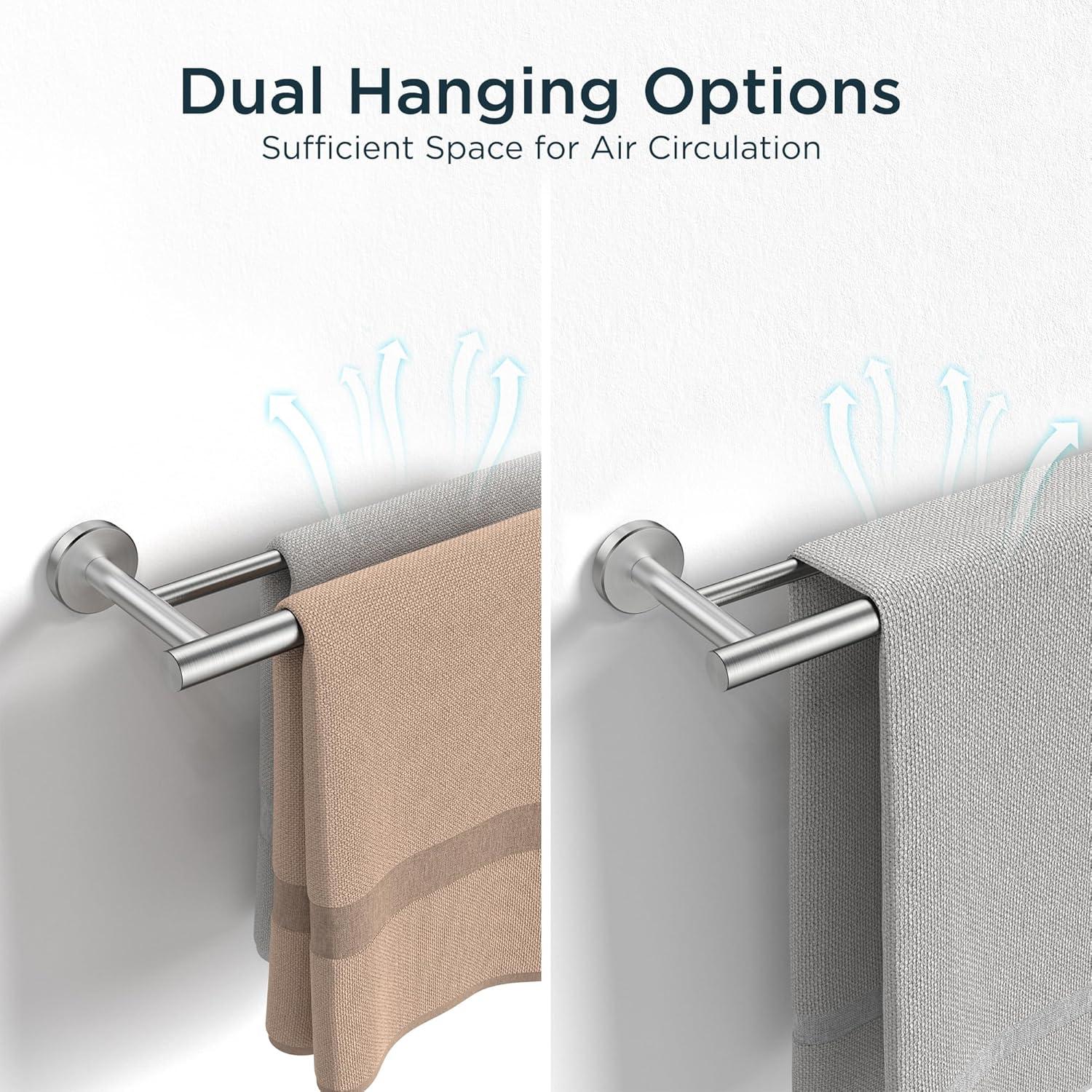 Barras dobles para toallas FORIOUS 66 cm acero inoxidable