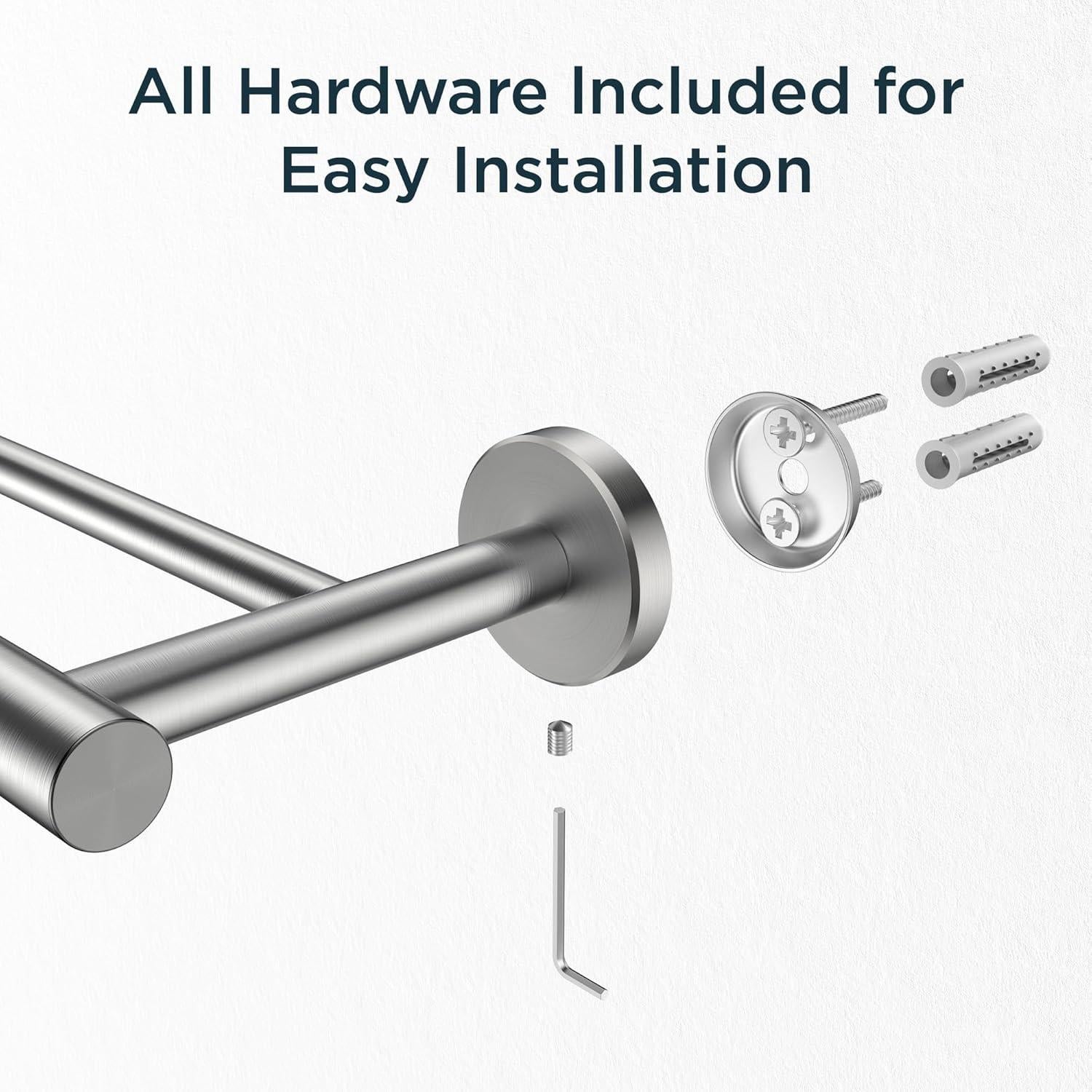 Barras dobles para toallas FORIOUS 66 cm acero inoxidable