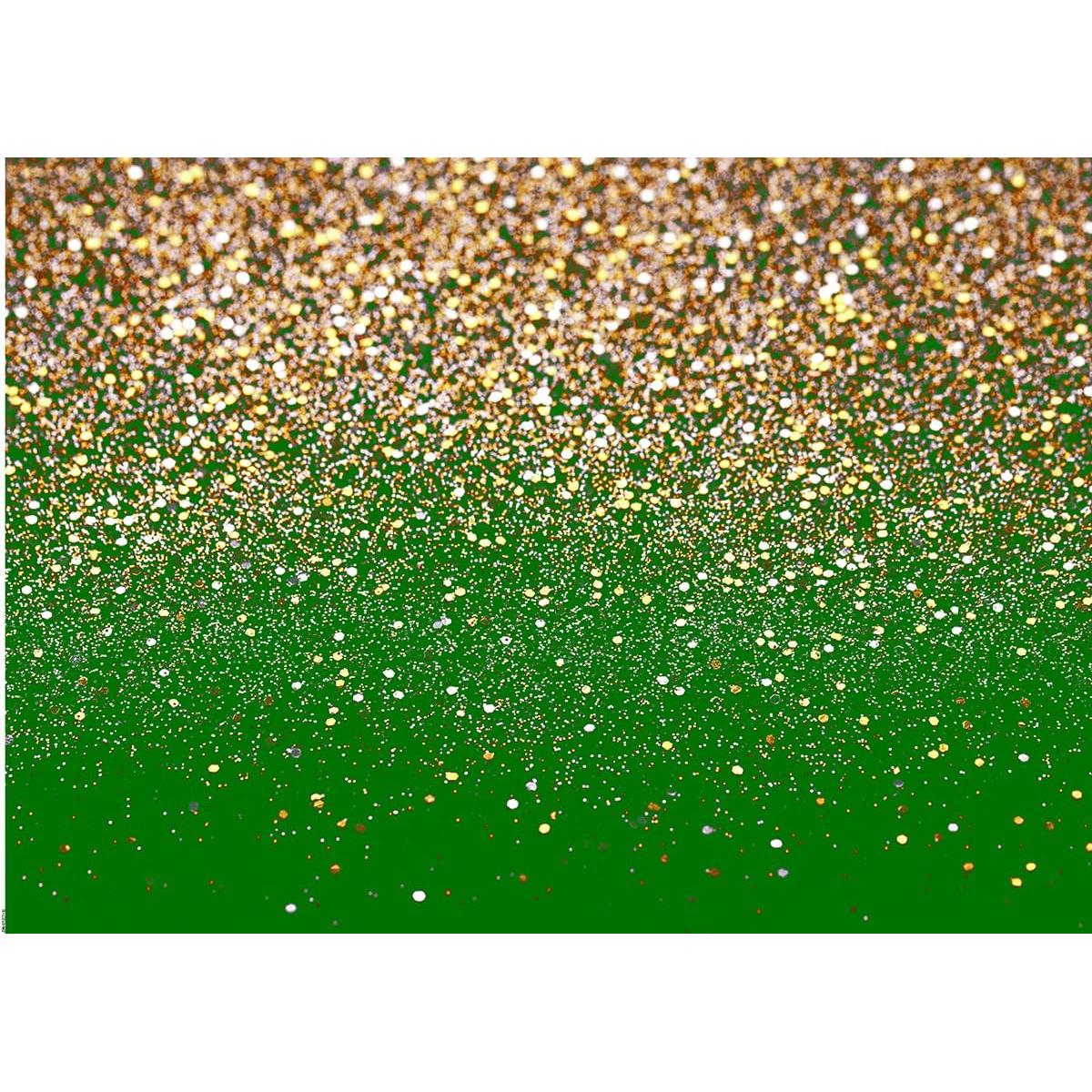 Fondo Fotográfico Vinilo 3x2.4m Verde y Dorado Hnzwbxg