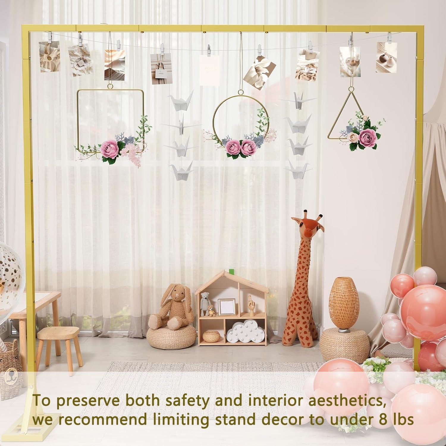 Soporte de Fondo Ajustable OGEMXU 2.5x2.4m Dorado