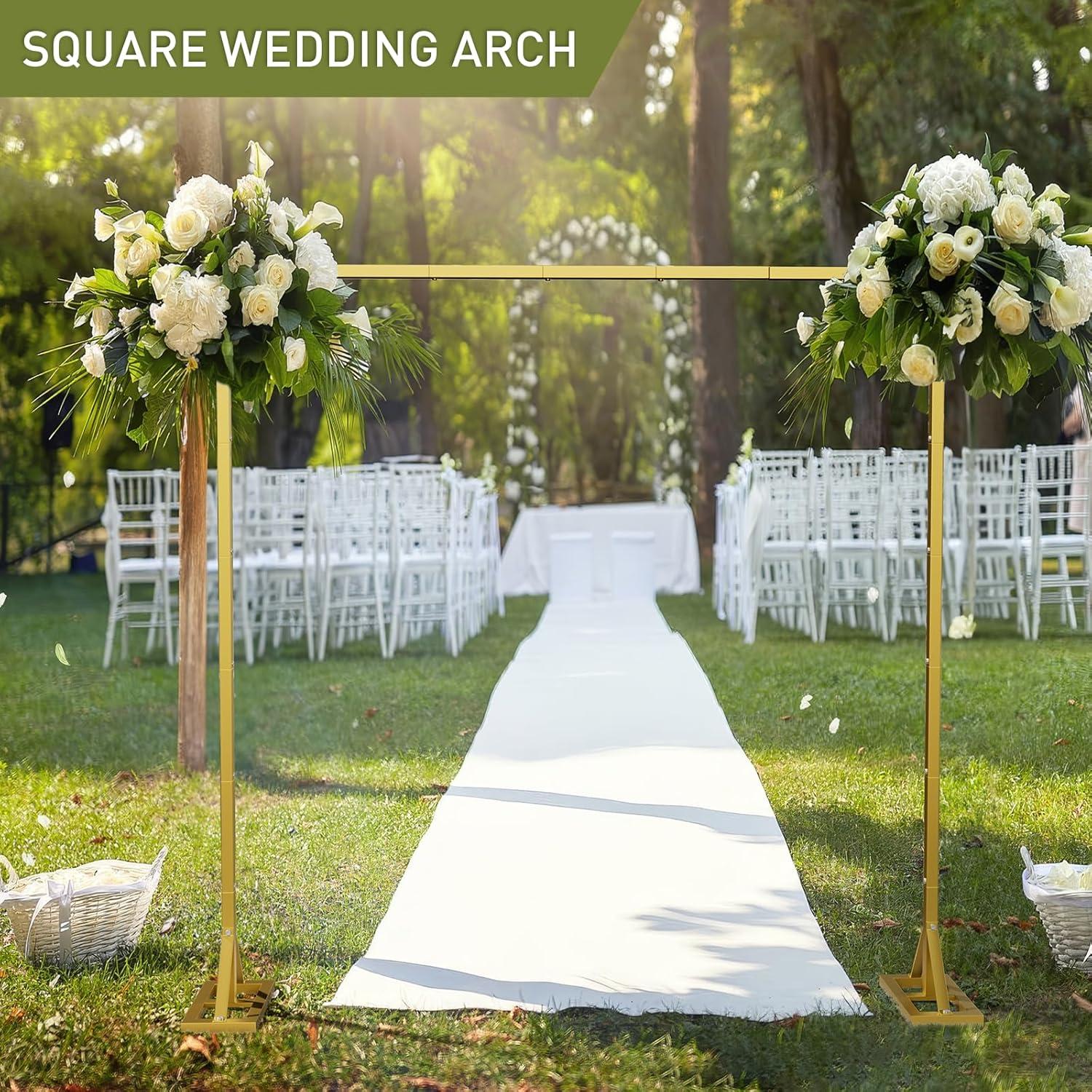 Soporte de Fondo Ajustable OGEMXU 2.5x2.4m Dorado