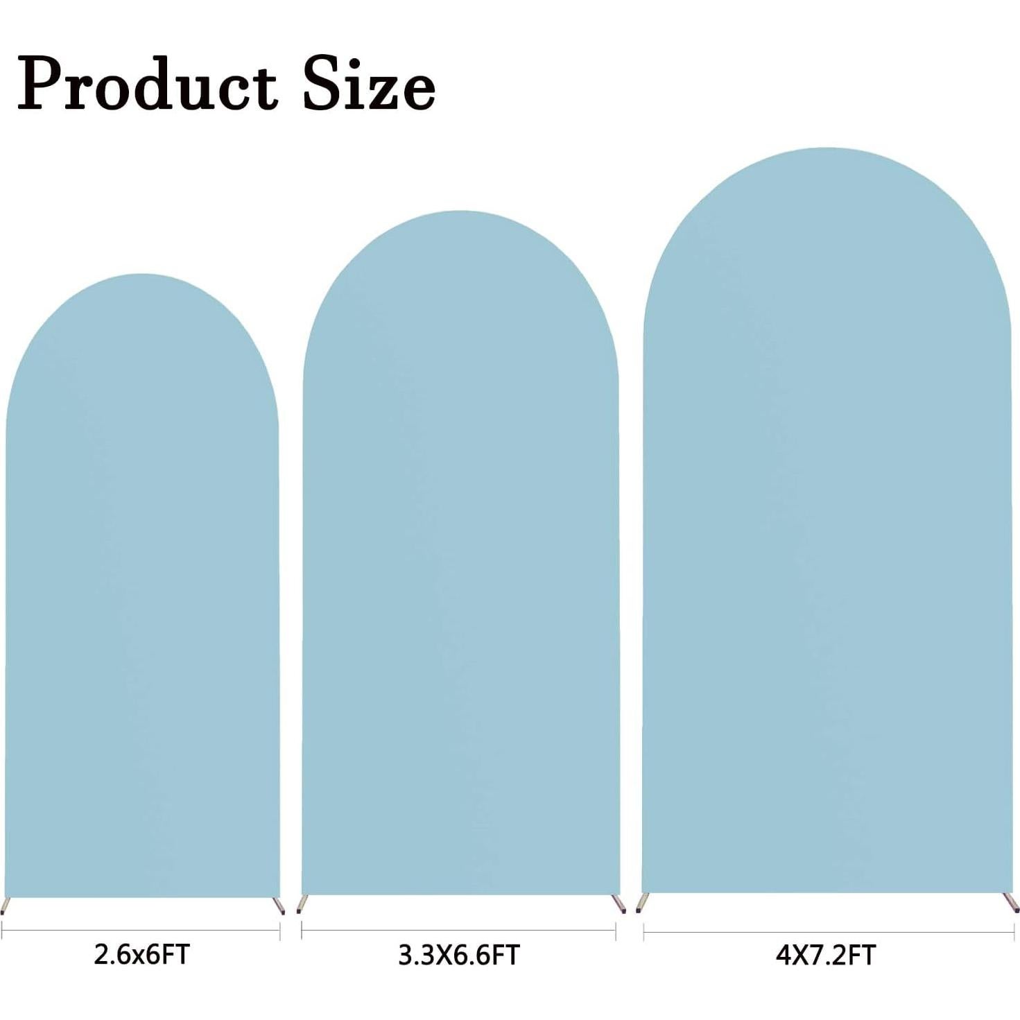 Cubierta de fondo de arco azul claro 2.01m SINSSOWL para bodas