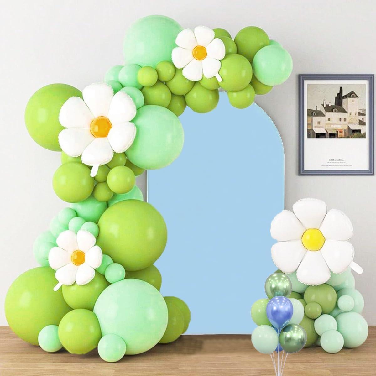 Cubierta de fondo de arco azul claro 2.01m SINSSOWL para bodas