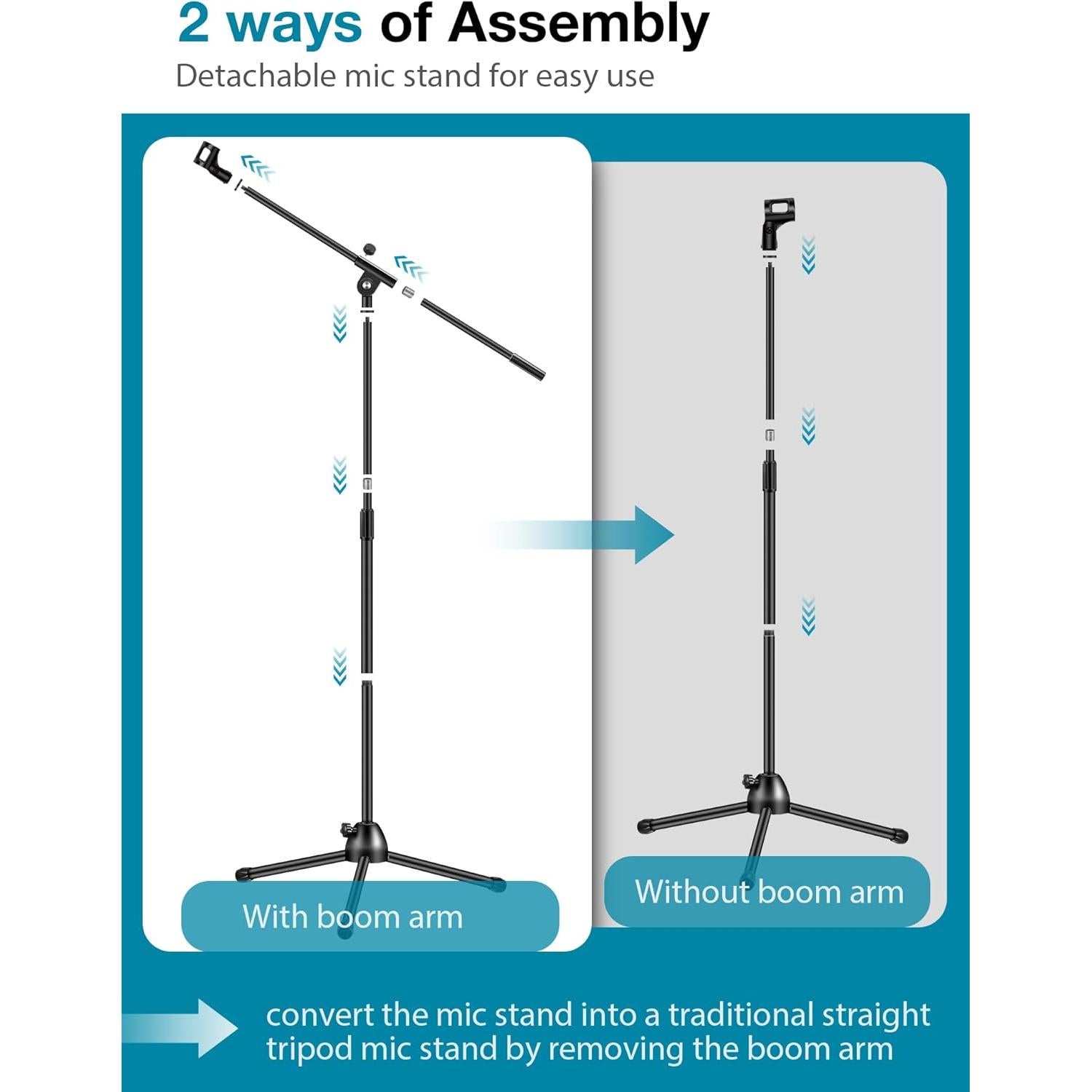Soporte de Micrófono InnoGear TS280 Ajustable 89-150 cm