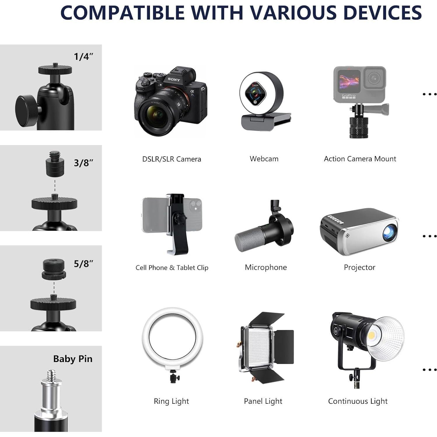 Soporte Mágico de Escritorio RAUBAY para Cámara y Luz