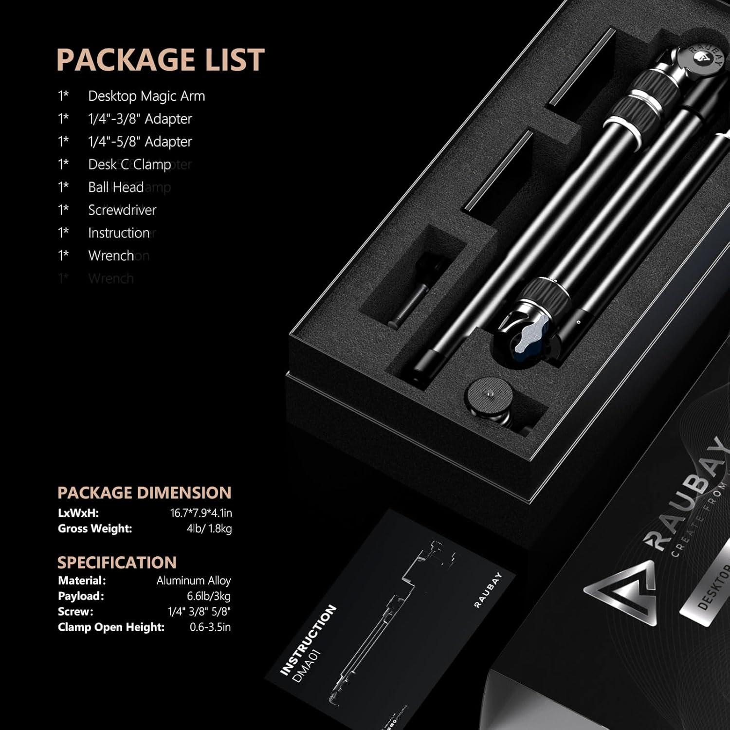 Soporte Mágico de Escritorio RAUBAY para Cámara y Luz