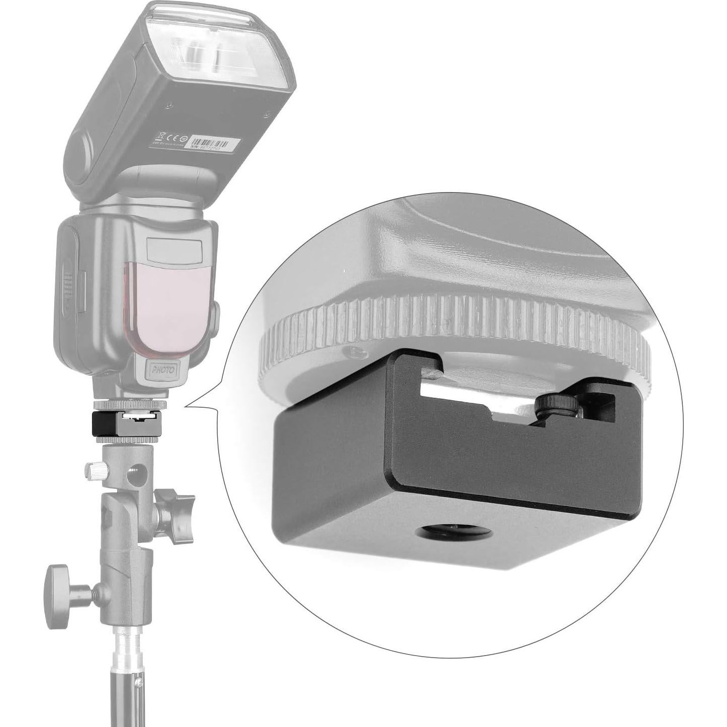 Adaptador de Montaje de Zapata Fría Anwenk 1/4"-20 para Flash