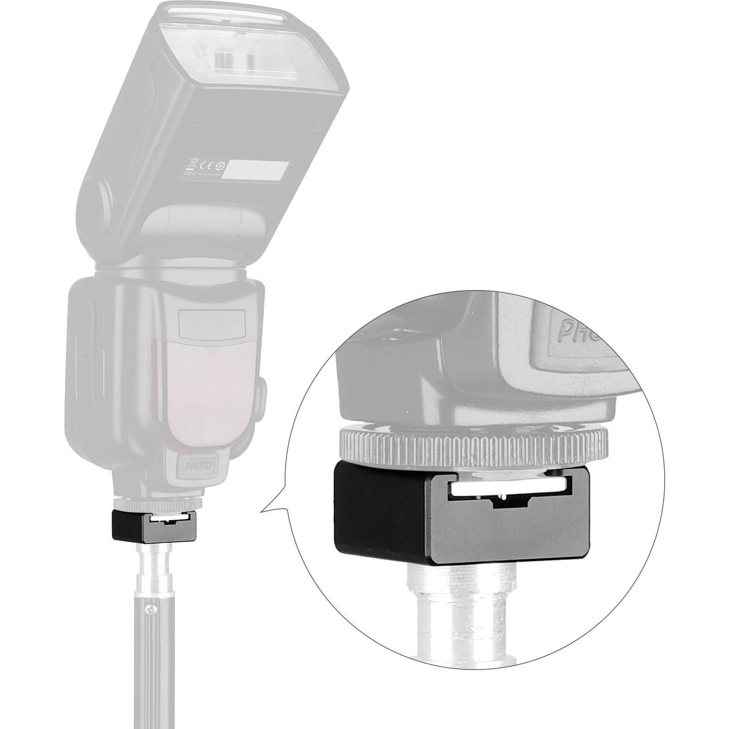 Adaptador de Montaje de Zapata Fría Anwenk 1/4"-20 para Flash