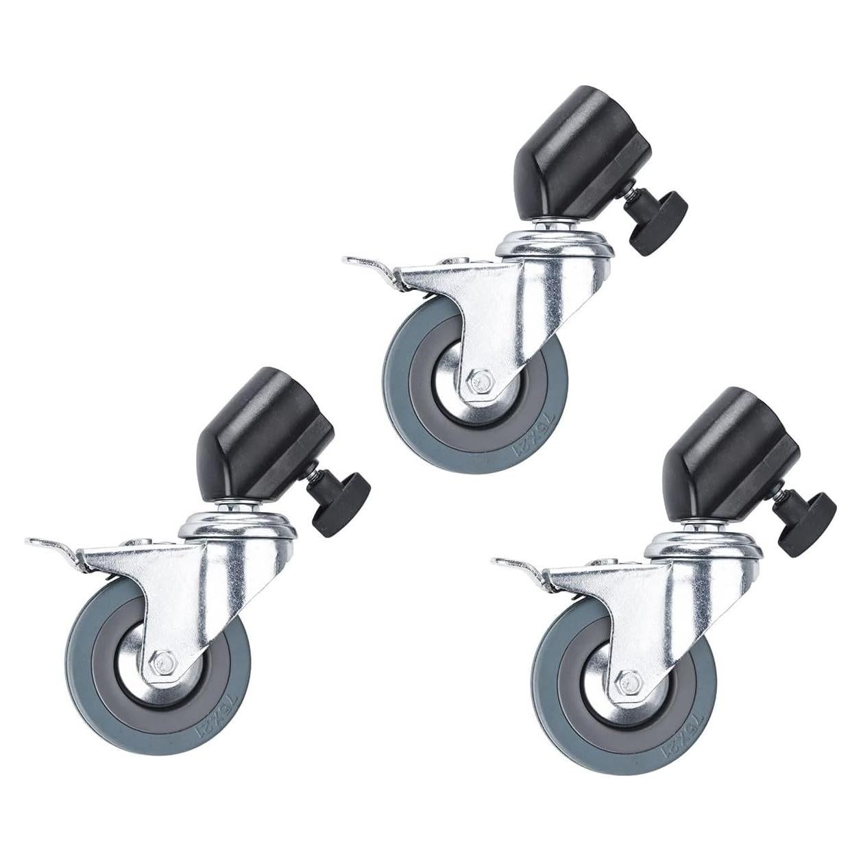 Juego de Ruedas con Bloqueo Flashpoint para Soportes de Luz 22mm