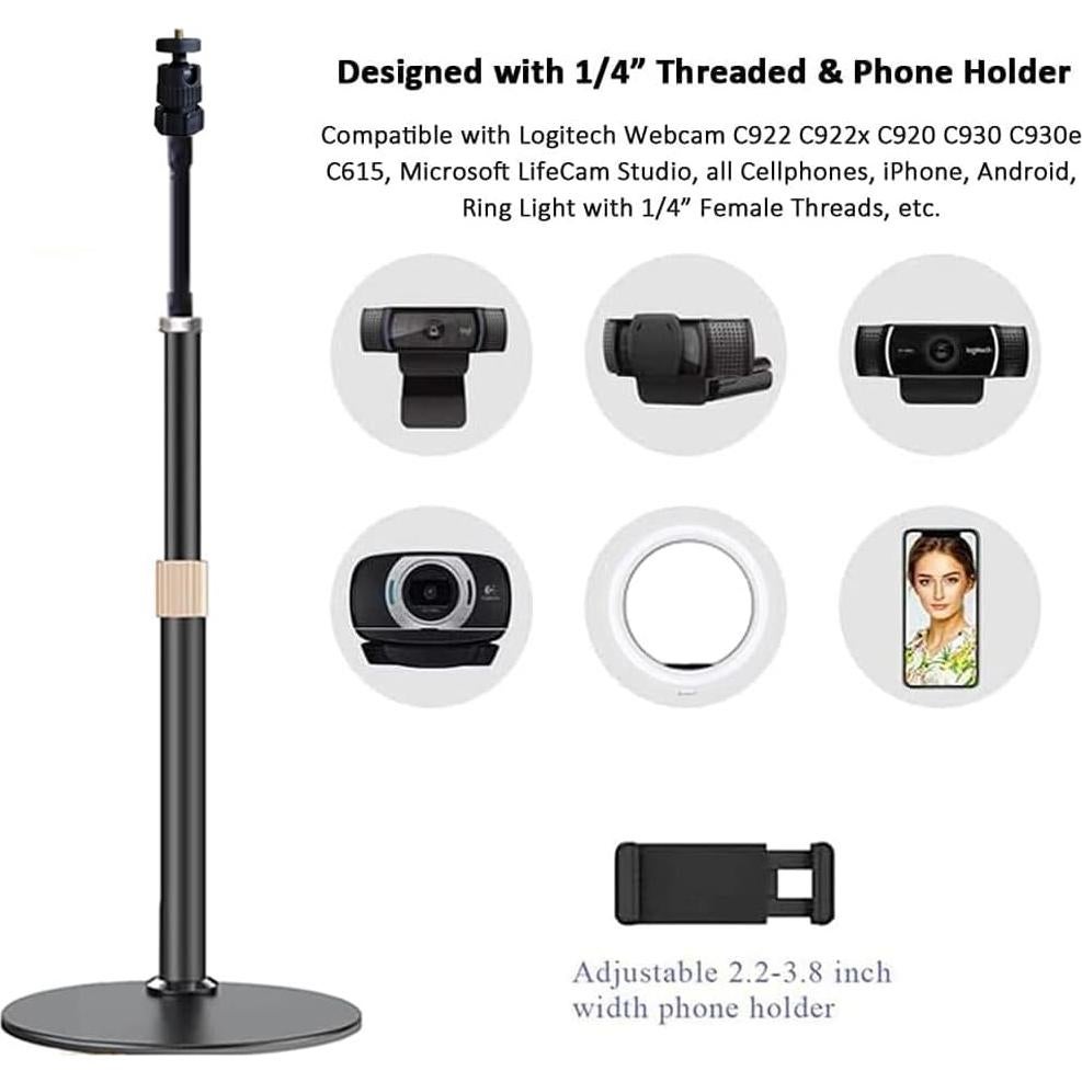 Soporte de escritorio flexible Etubby para teléfono y webcam