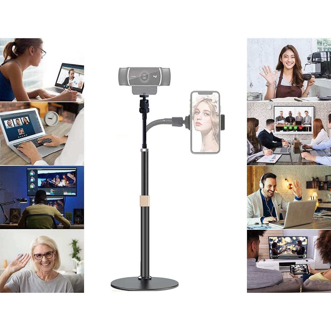 Soporte de escritorio flexible Etubby para teléfono y webcam