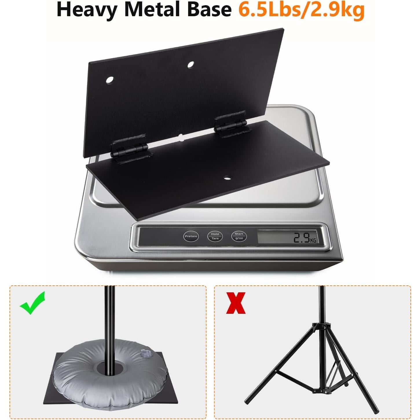 Kit Soporte Fondo Fotografía Ajustable 3.05m x 1.98m Metal