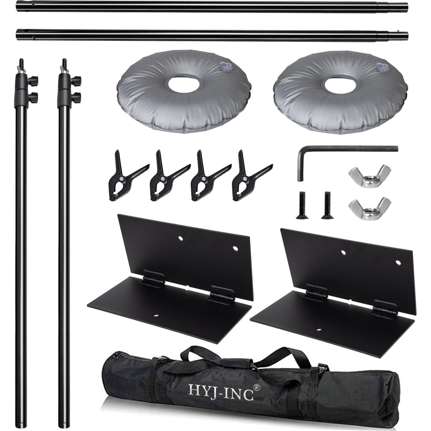 Kit Soporte Fondo Fotografía Ajustable 3.05m x 1.98m Metal