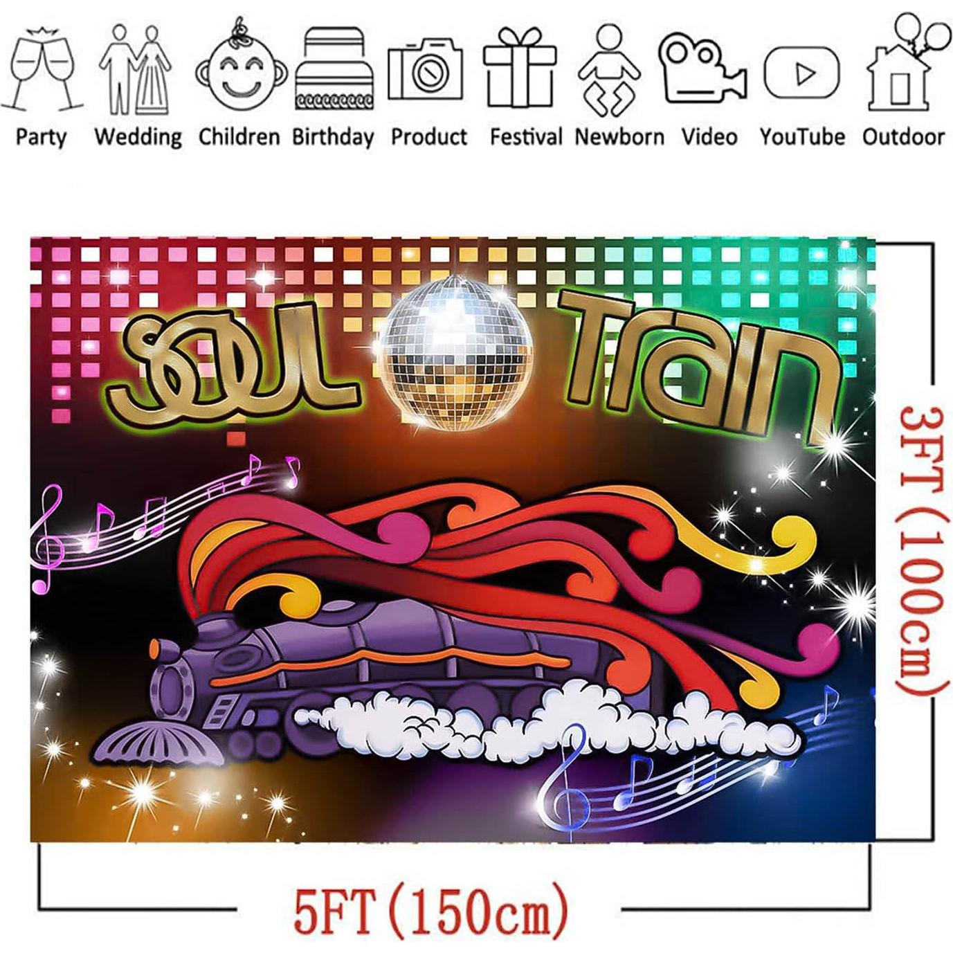 Fondo Fotográfico Neon 70s 80s Qian 150x100 cm Decoración