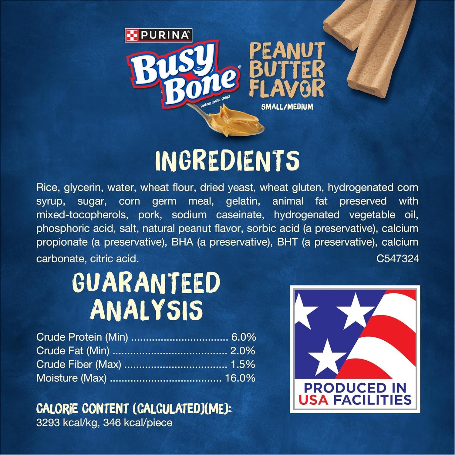Golosinas para Perros Purina Busy Bone Mantequilla de Maní 6 Unidades