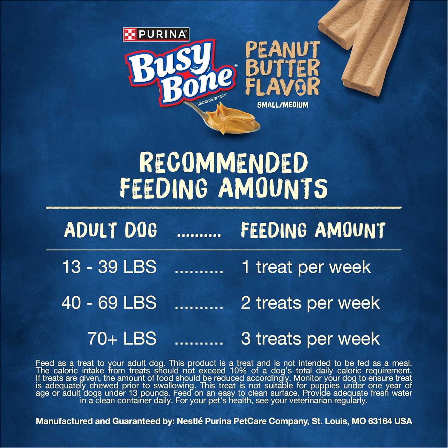 Golosinas para Perros Purina Busy Bone Mantequilla de Maní 6 Unidades