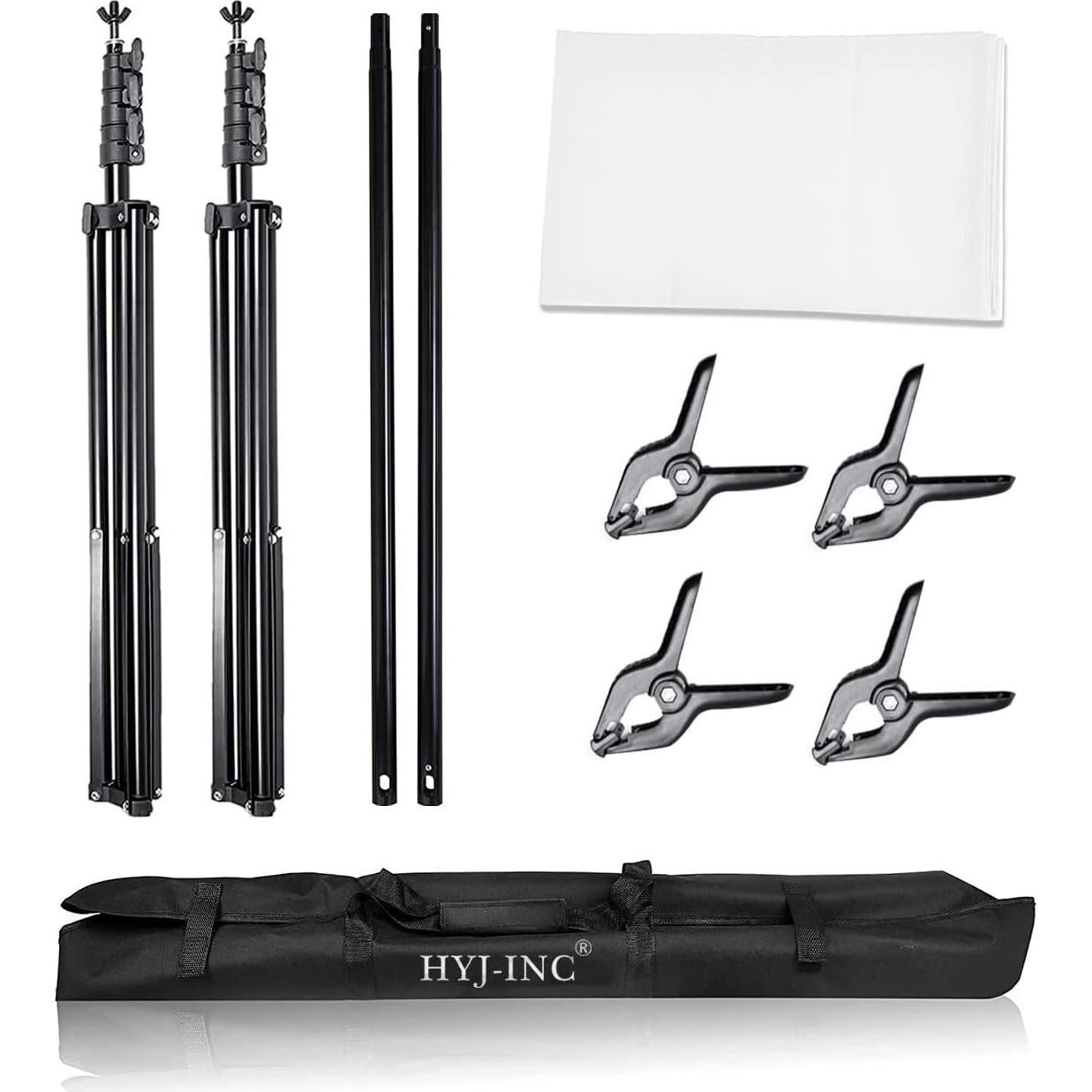 Kit de Estudio Fotográfico 3.66x3.05m Muselina Blanca HYJ-INC