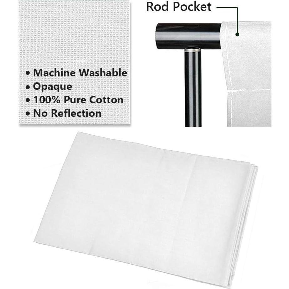 Kit de Estudio Fotográfico 3.66x3.05m Muselina Blanca HYJ-INC