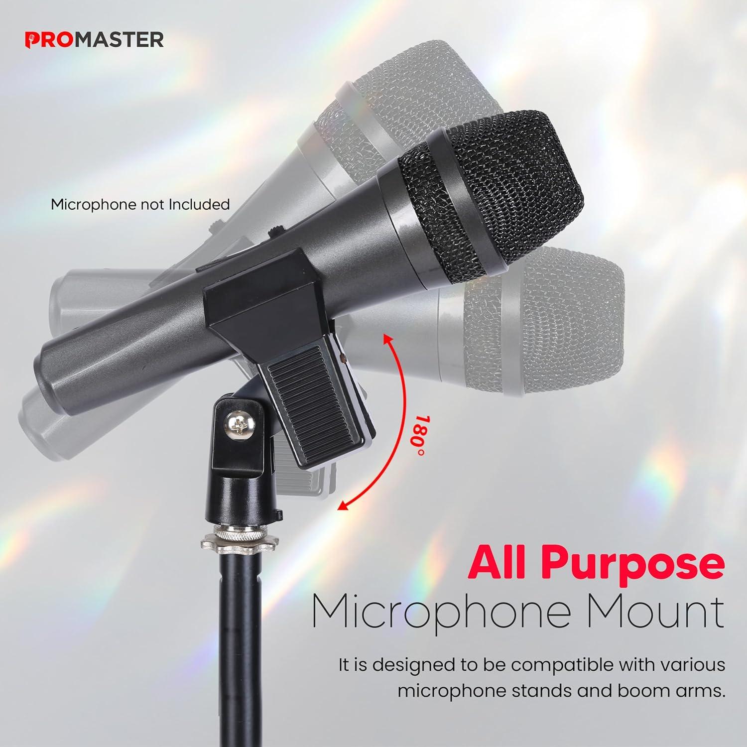 Soporte de Micrófono ProMaster Ajustable - Base Redonda Compacta