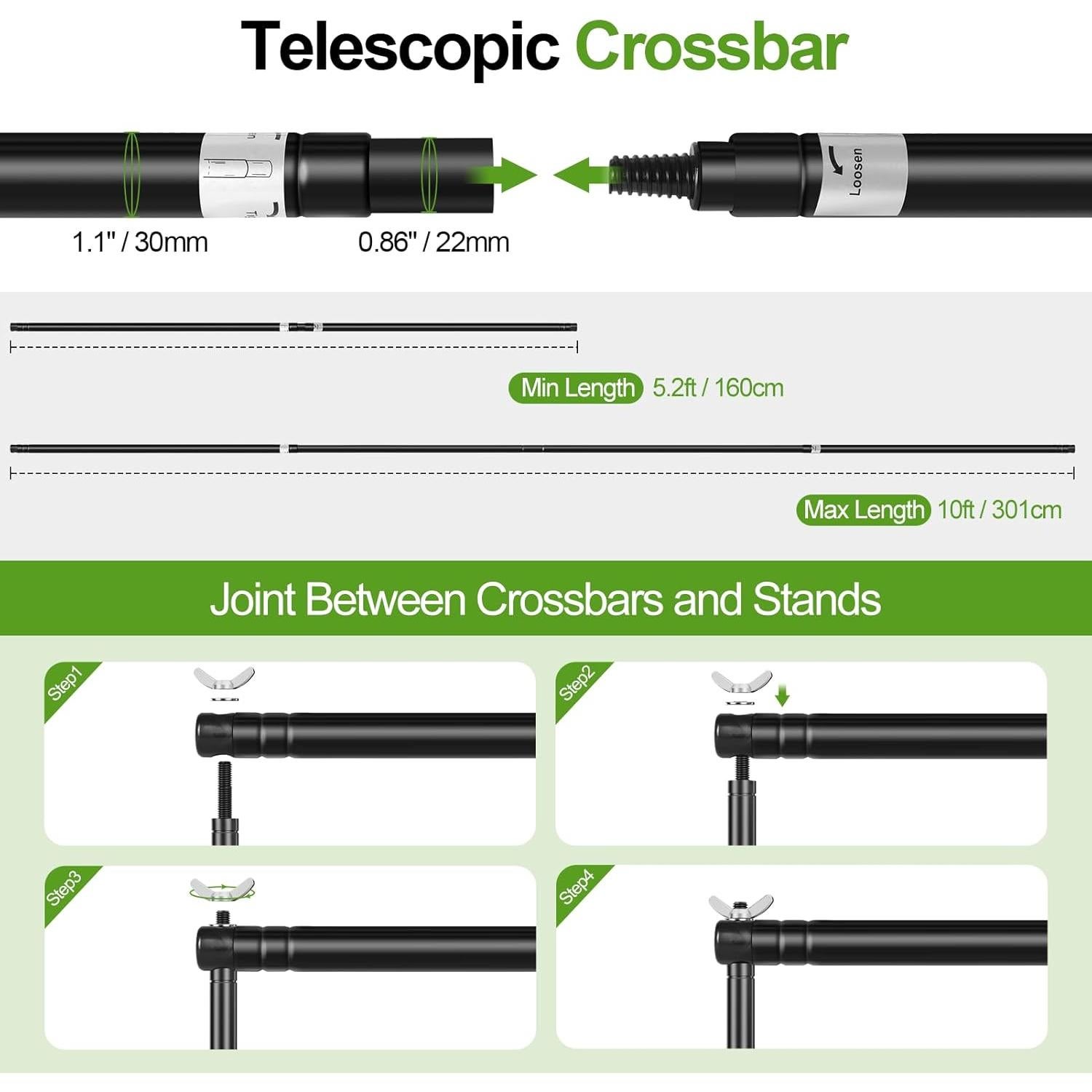 Soporte de Fondo Ajustable FUDESY 3.05x3.05m con Base de Metal