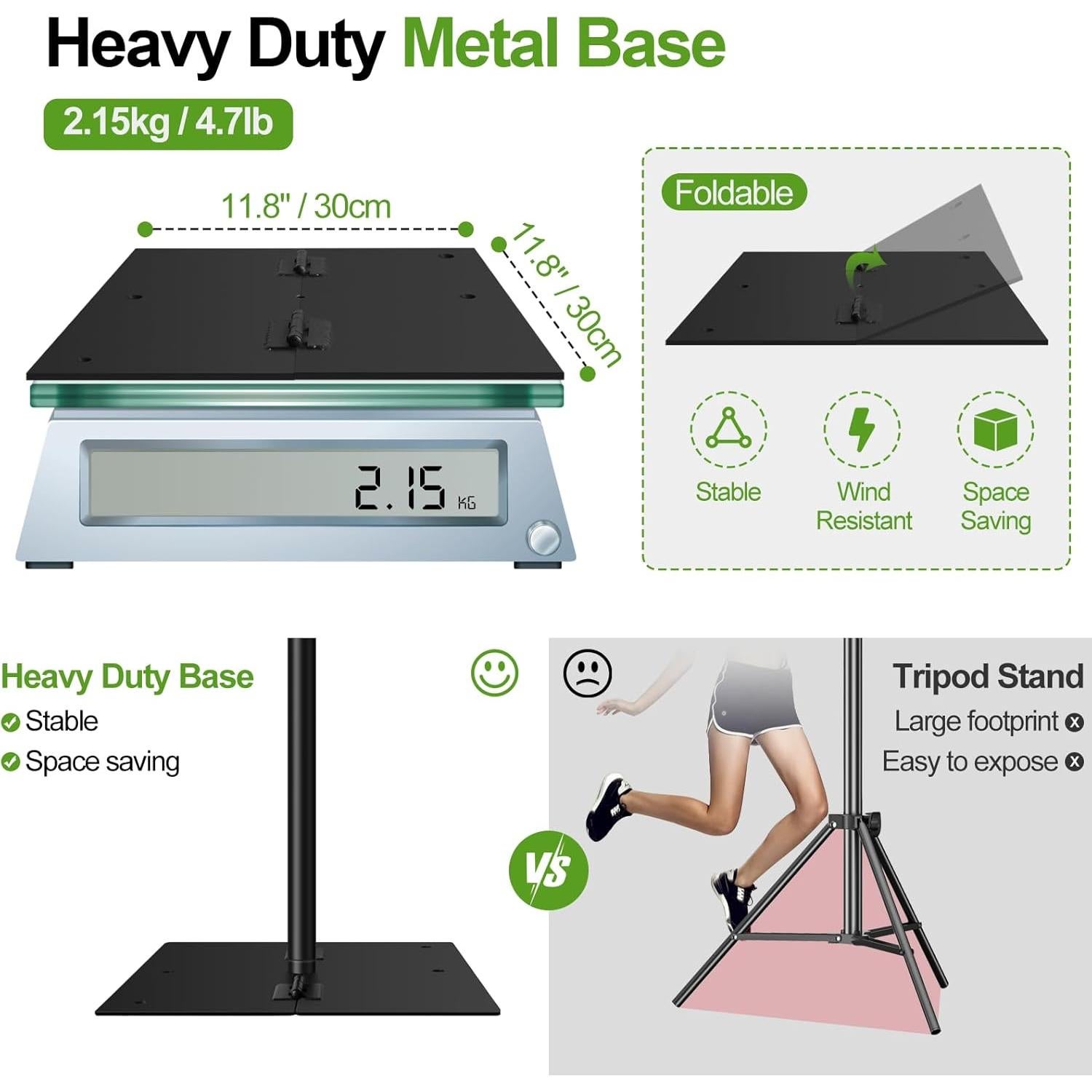 Soporte de Fondo Ajustable FUDESY 3.05x3.05m con Base de Metal