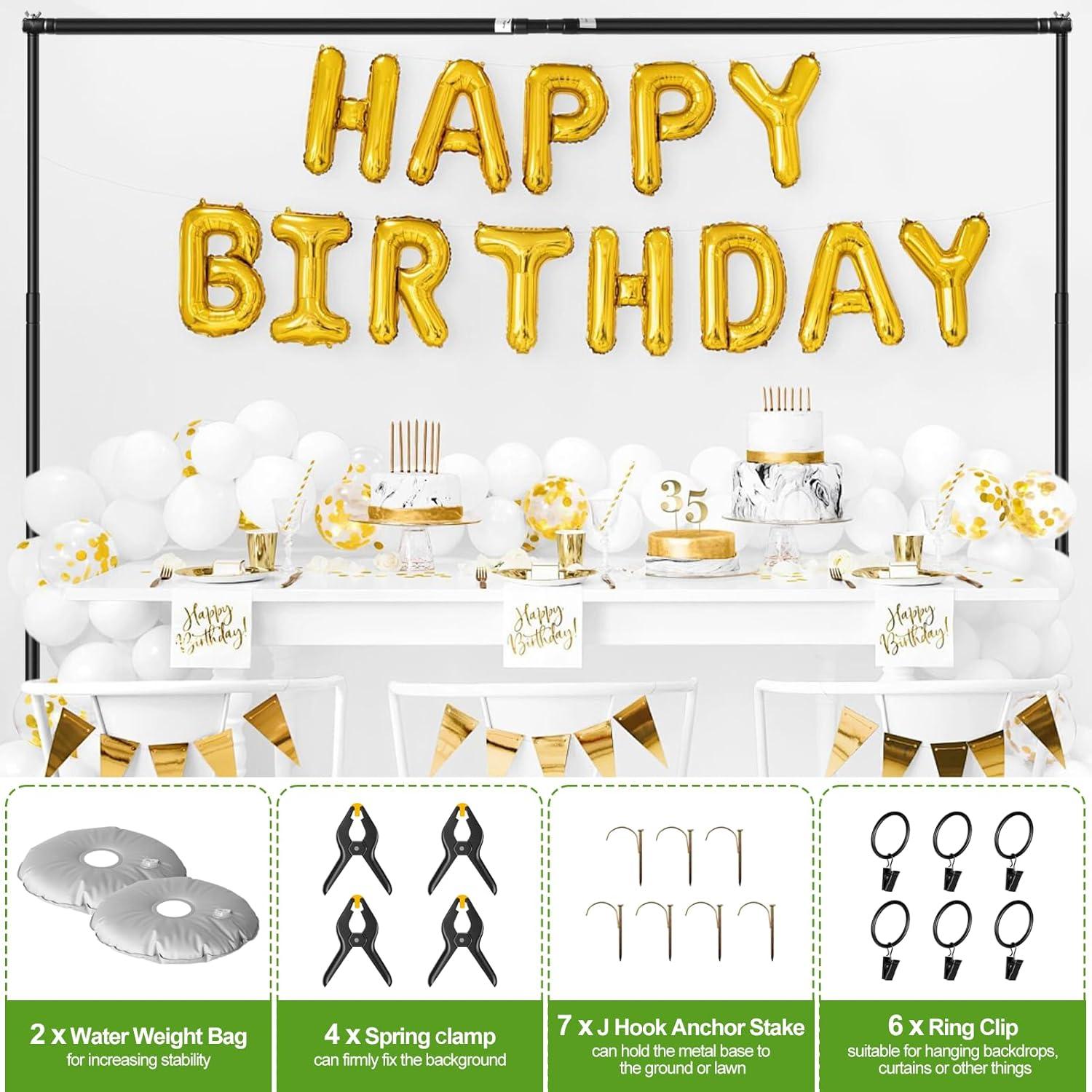 Soporte de Fondo Ajustable FUDESY 3.05x3.05m con Base de Metal