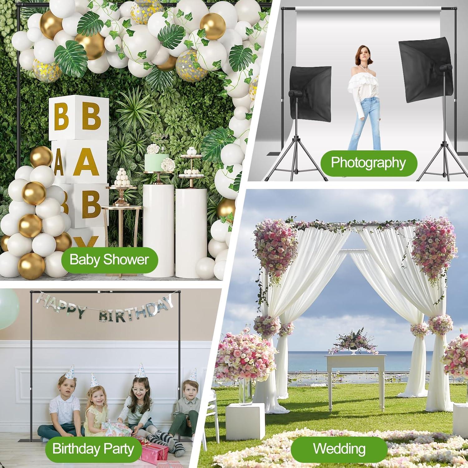 Soporte de Fondo Ajustable FUDESY 3.05x3.05m con Base de Metal