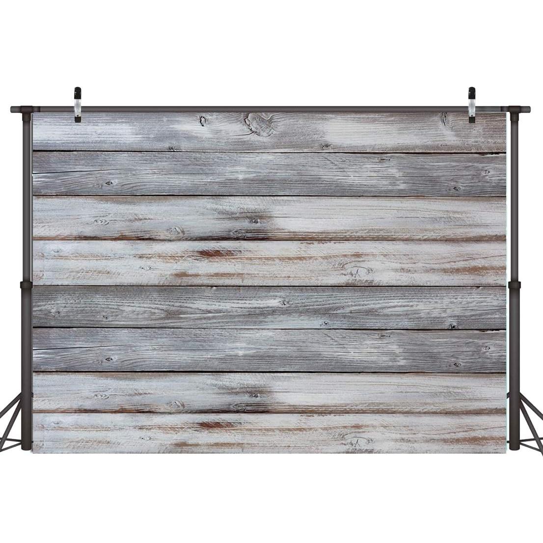 Telón de Fondo Fotográfico Dudaacvt 2.1x1.5m Madera Gris