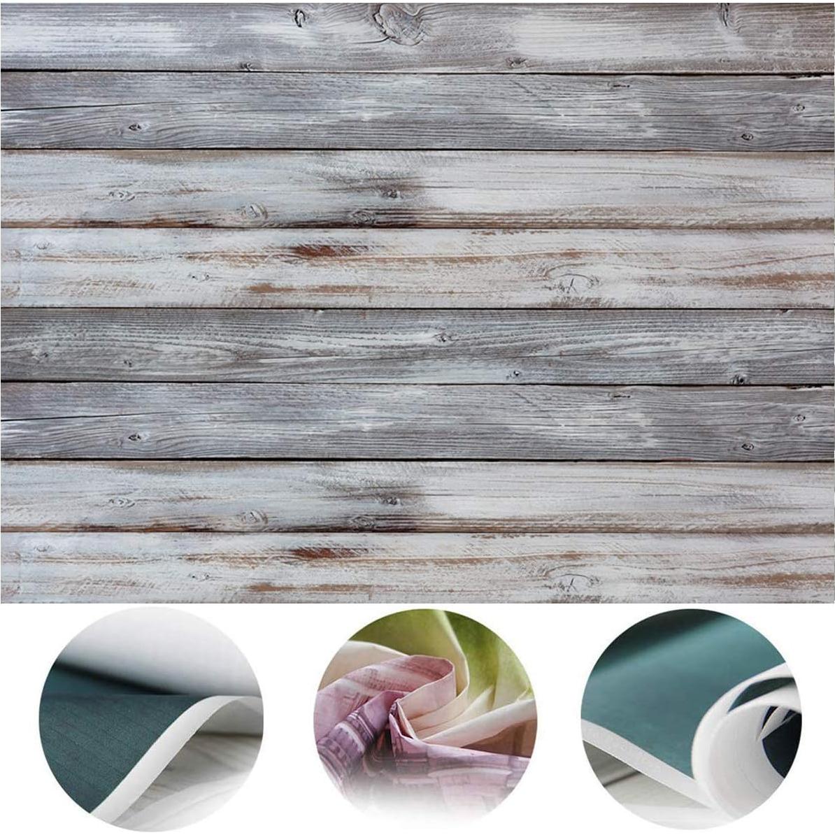 Telón de Fondo Fotográfico Dudaacvt 2.1x1.5m Madera Gris