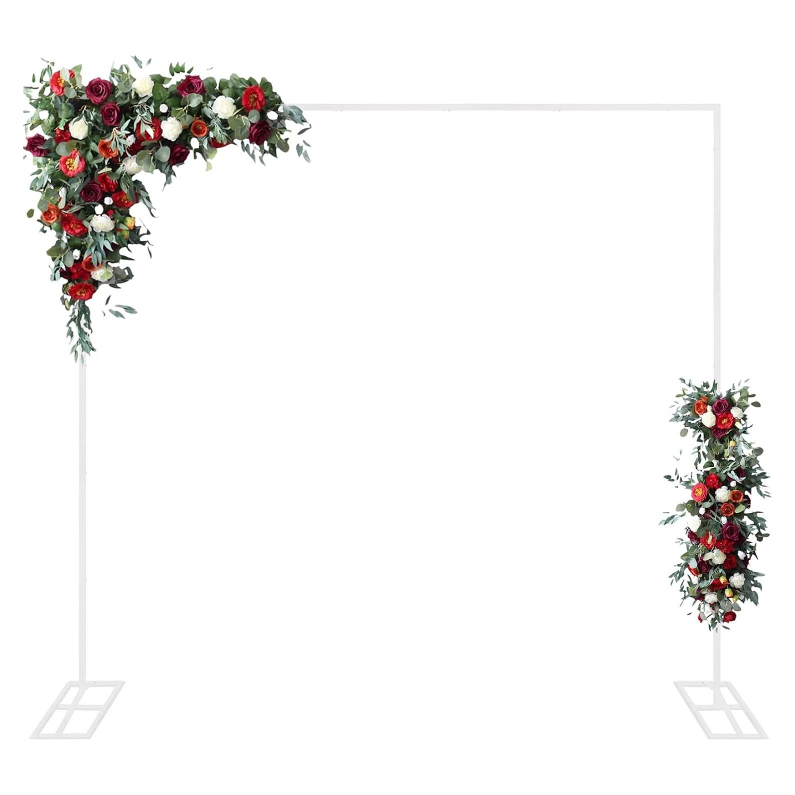 Arco de Boda JALANCY 2.4m x 2.4m Metal Blanco Decoración