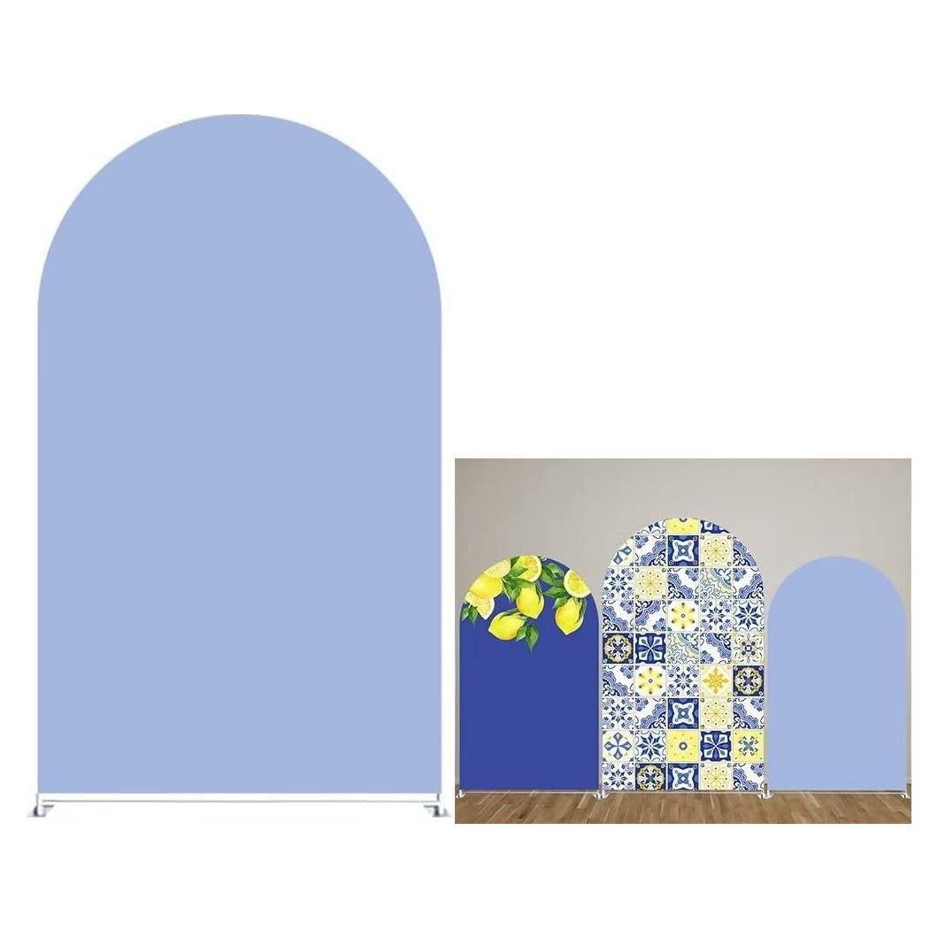 Cubierta de Fondo Arqueada Azul Claro Elástica 182.88x91.44 cm