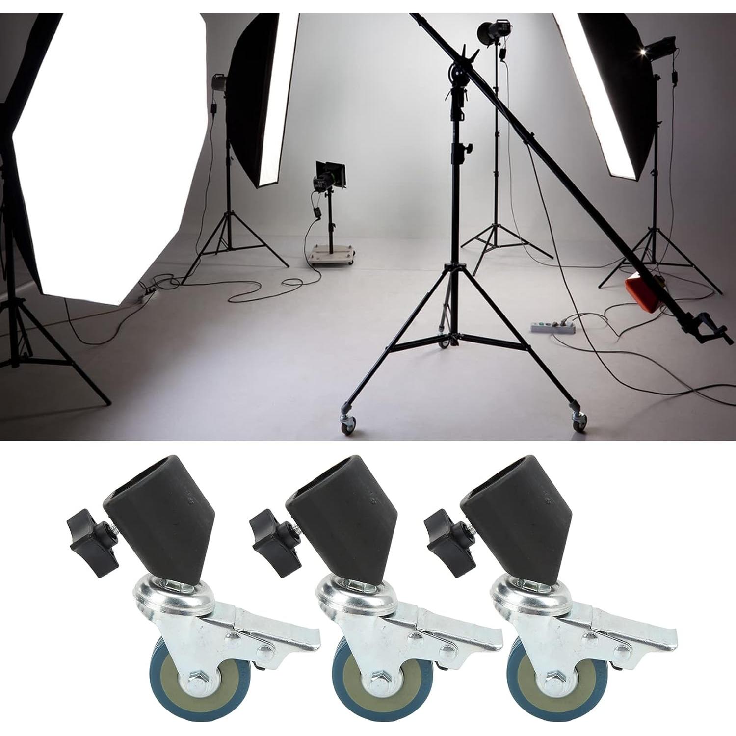 Juego de Ruedas Giratorias Archuu 50mm para Soporte de Luz 3pcs